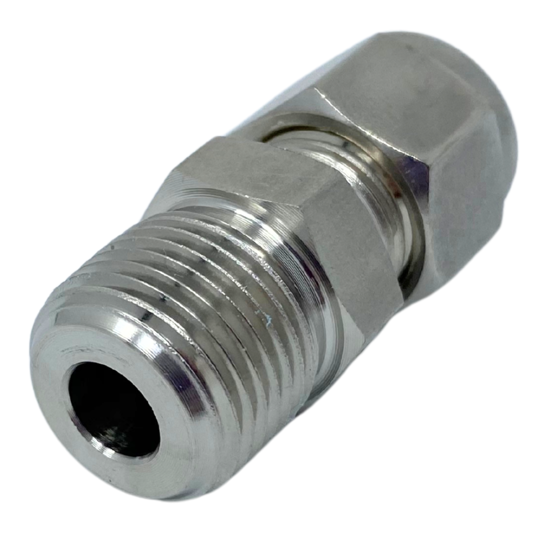 SMC 8-8N : Superlok Straight Stainless Tube Adapter, 1/2" (-8) Tube OD x 1/2-14 (-8N) Male NPT
