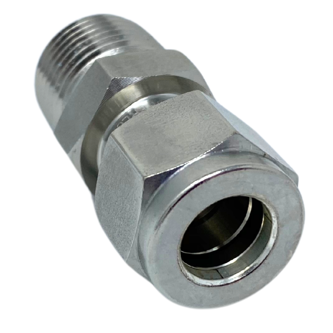 SMC 8-8N : Superlok Straight Stainless Tube Adapter, 1/2" (-8) Tube OD x 1/2-14 (-8N) Male NPT