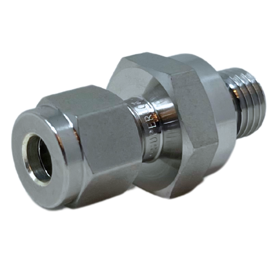 SOSC 1-2U : Superlok Straight Stainless Tube Adapter, 1/16" (-1) Tube OD x 5/16-24 (-2U) Male Straight Thread