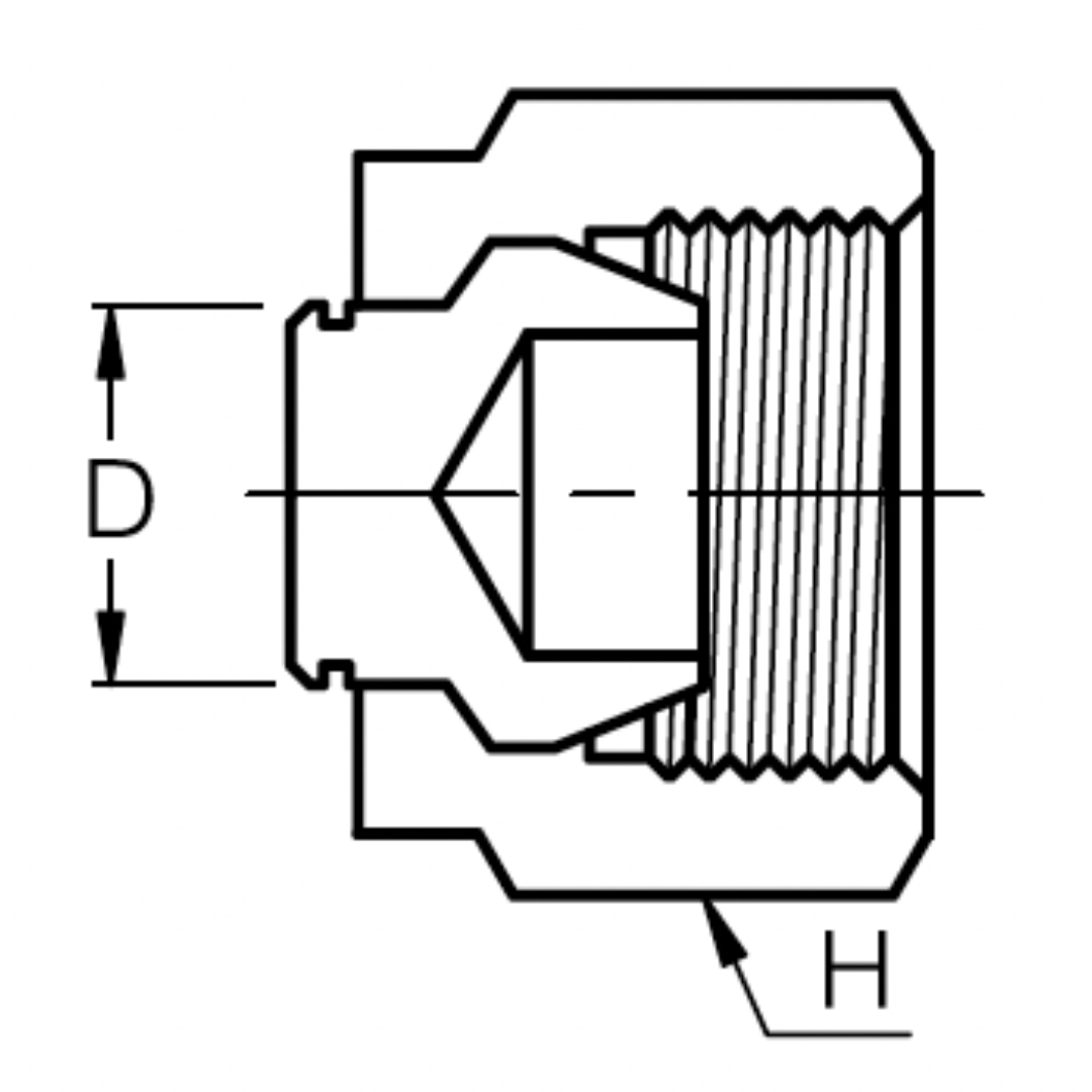 SP-4 : Superlok Stainless Tube Plug, 1/4" (-4) Tube OD