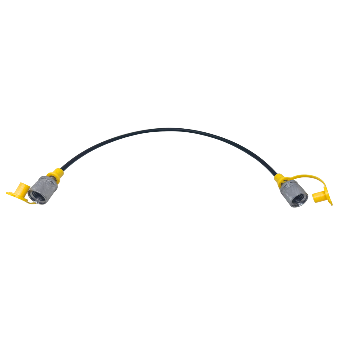 THM1620C-16 : Anchor Test Point Hose Whips, Zinc Nickel Plated Carbon Steel M16x2 by M16x2 Test Point Ends, 9000psi Rated, 16-inch Length