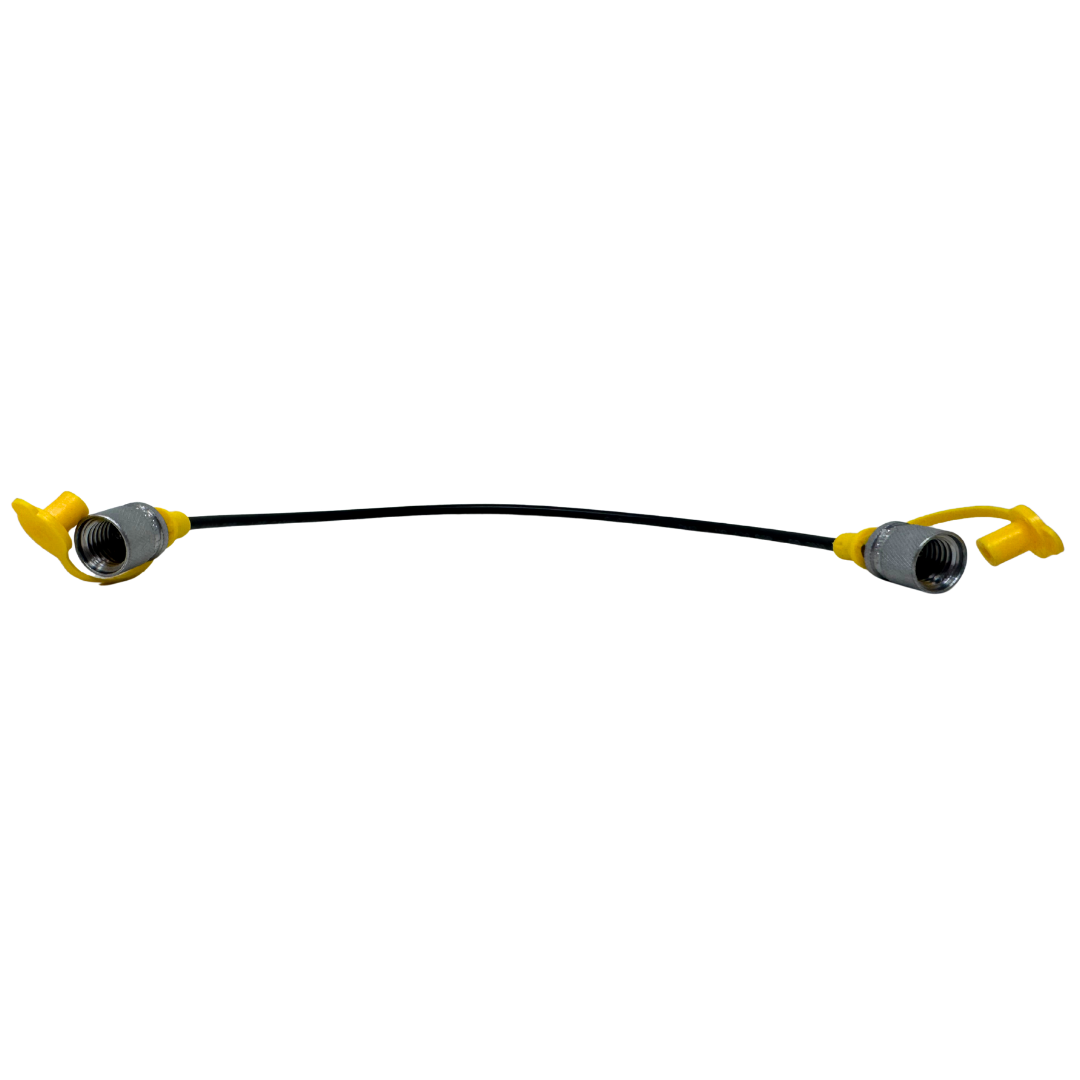 THM1620C-16 : Anchor Test Point Hose Whips, Zinc Nickel Plated Carbon Steel M16x2 by M16x2 Test Point Ends, 9000psi Rated, 16-inch Length