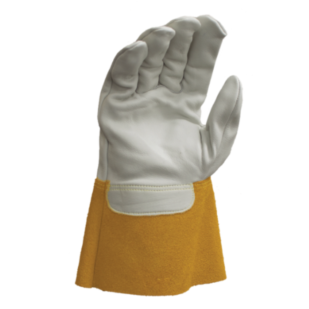 IB7204-12PK : Ironbark Premium Grain Cowhide, 4" Split Leather cuff, Kevlar® thread sewn, 12-Pack