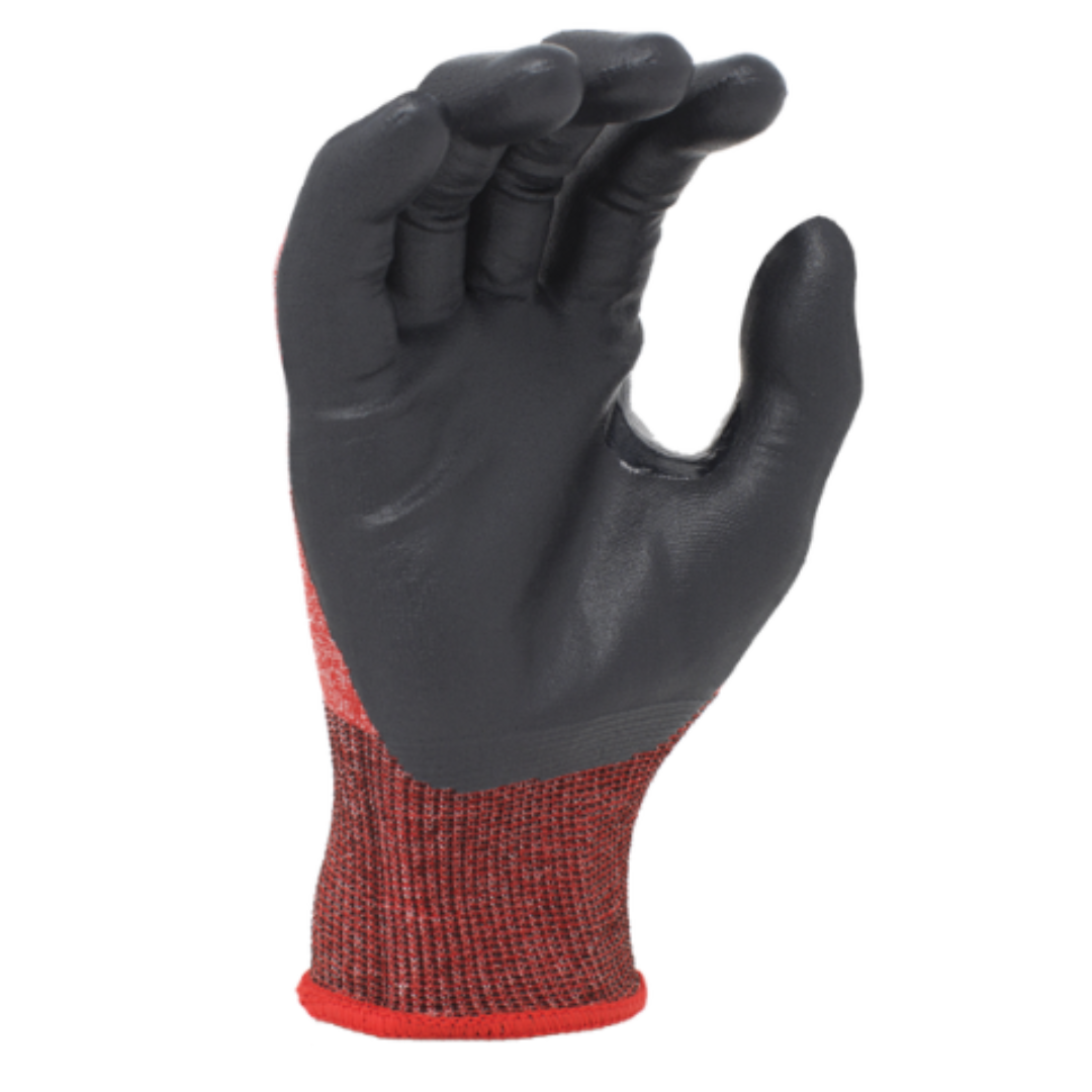VSP49670TC-12PK : Versus Plus 18 Gauge Red Falstone Fiber shell, Black Soft-Foam Nitrile Palm coated, Reinforced Thumb Saddle, ANSI Cut A4, Touchscreen compatible, 12-Pack