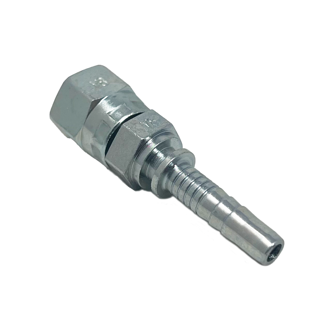 UC-JCFX-0606 : Continental Hose Fitting, 0.375 (3/8") Hose ID, 9/16-18 Female JIC, Straight, Swivel Connection