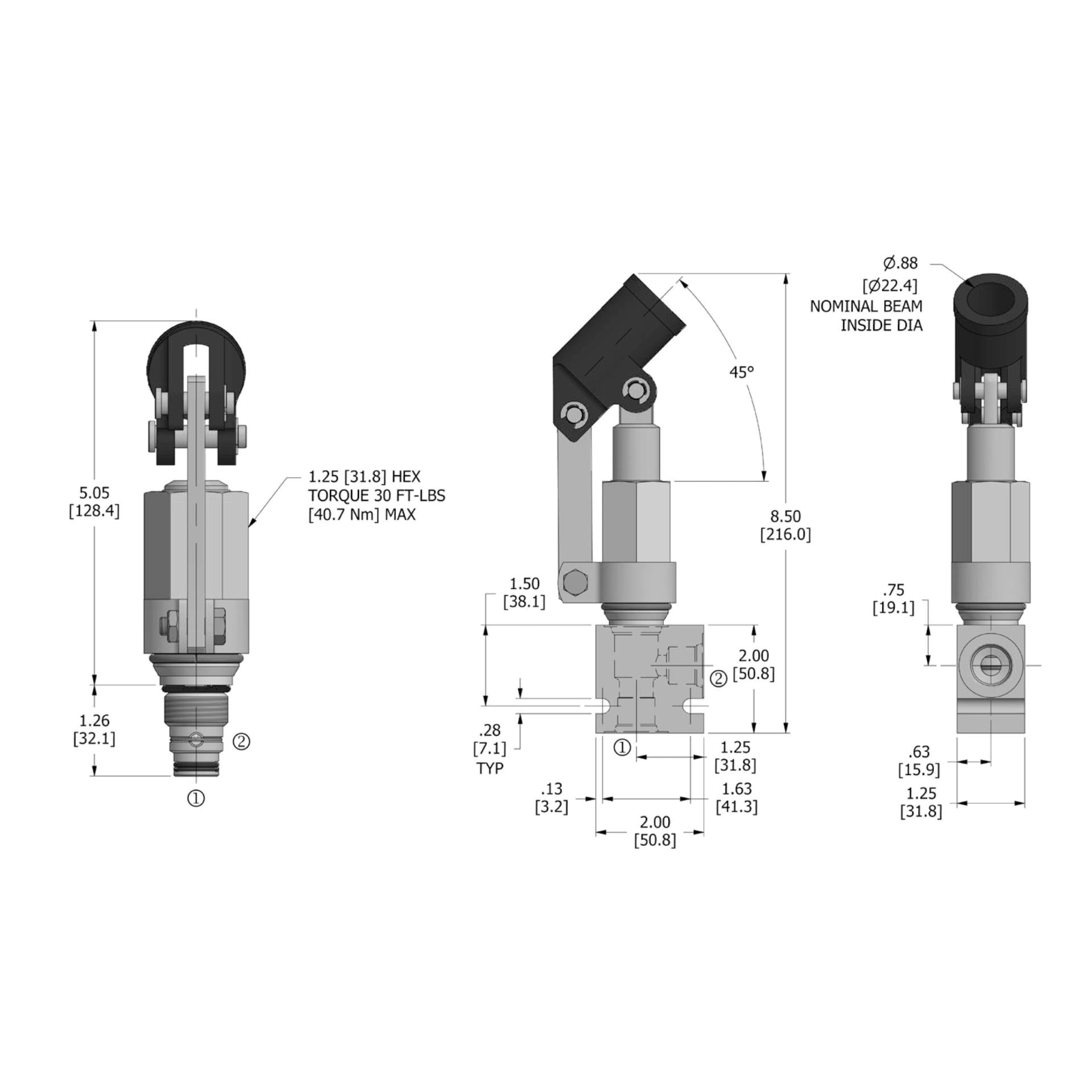 DHP-100-N-5 : Deltrol Hand Pump, C-10-2 Cavity, 0.5in3 per stroke, 3000psi, N/AGPM