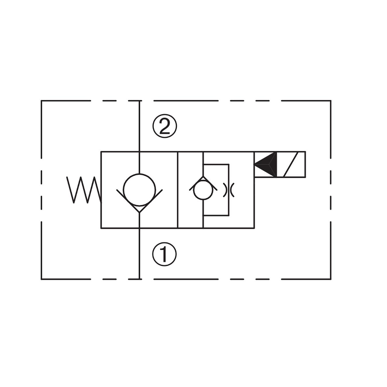 DSV2-100-2NCP-N : Deltrol Solenoid Valve with NO COIL, 2-Way, 2-Position, Normally Closed Poppet, C-10-2 Cavity, 3000psi, 16GPM
