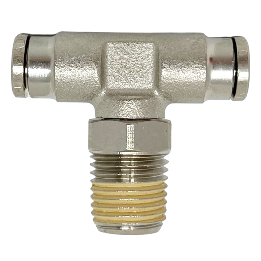 124670638-10PACK : Norgren Pneufit Swivel Male Tee, 3/8 tube O/D, 3/8 NPT thread