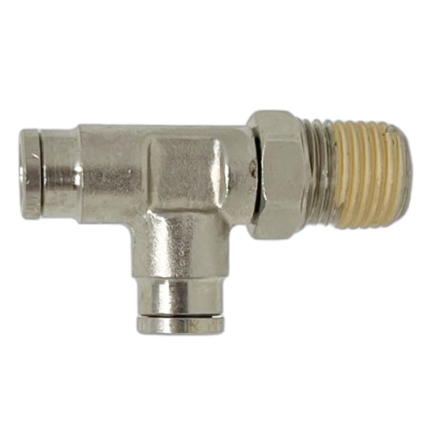 124680748-10PACK : Norgren Pneufit Swivel Male Run Tee, 1/2 tube O/D, 1/2 NPT thread