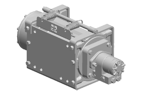 12JBAX1L1H : DP Winch, 12,000lb Bare Drum Pull, Base without Fairlead & with Tensioner, No Kickout, CCW, Less than 18GPM Motor, 4.26" Barrel x 9.53" Length x 9.25" Flange