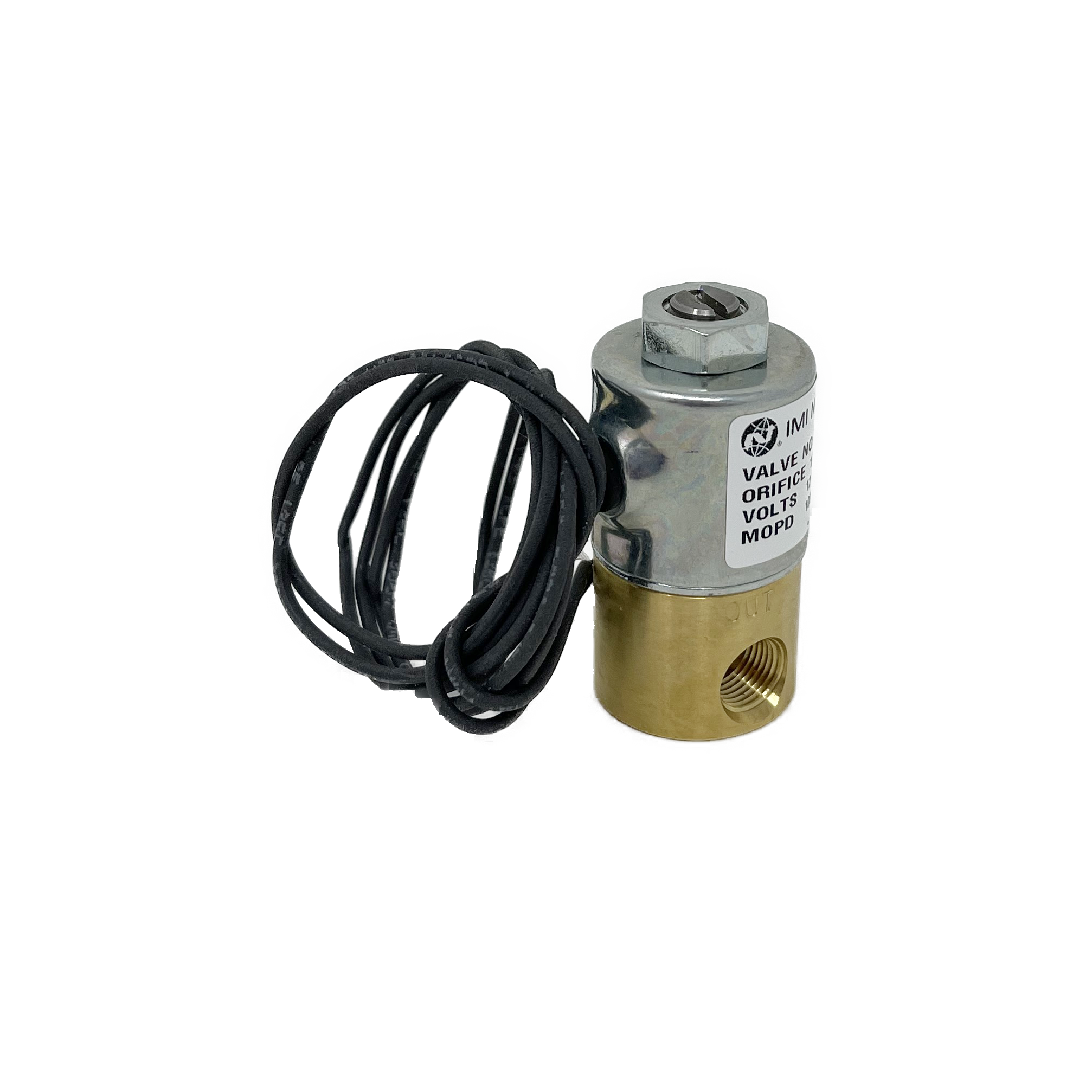 141115-24VDC : Norgren KIP Series 1 valve, 1/8 NPT ports, 2 way, NC, 24Vdc, brass body, 1/8 orifice