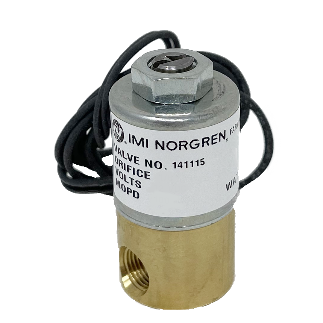 141115-24VDC : Norgren KIP Series 1 valve, 1/8 NPT ports, 2 way, NC, 24Vdc, brass body, 1/8 orifice