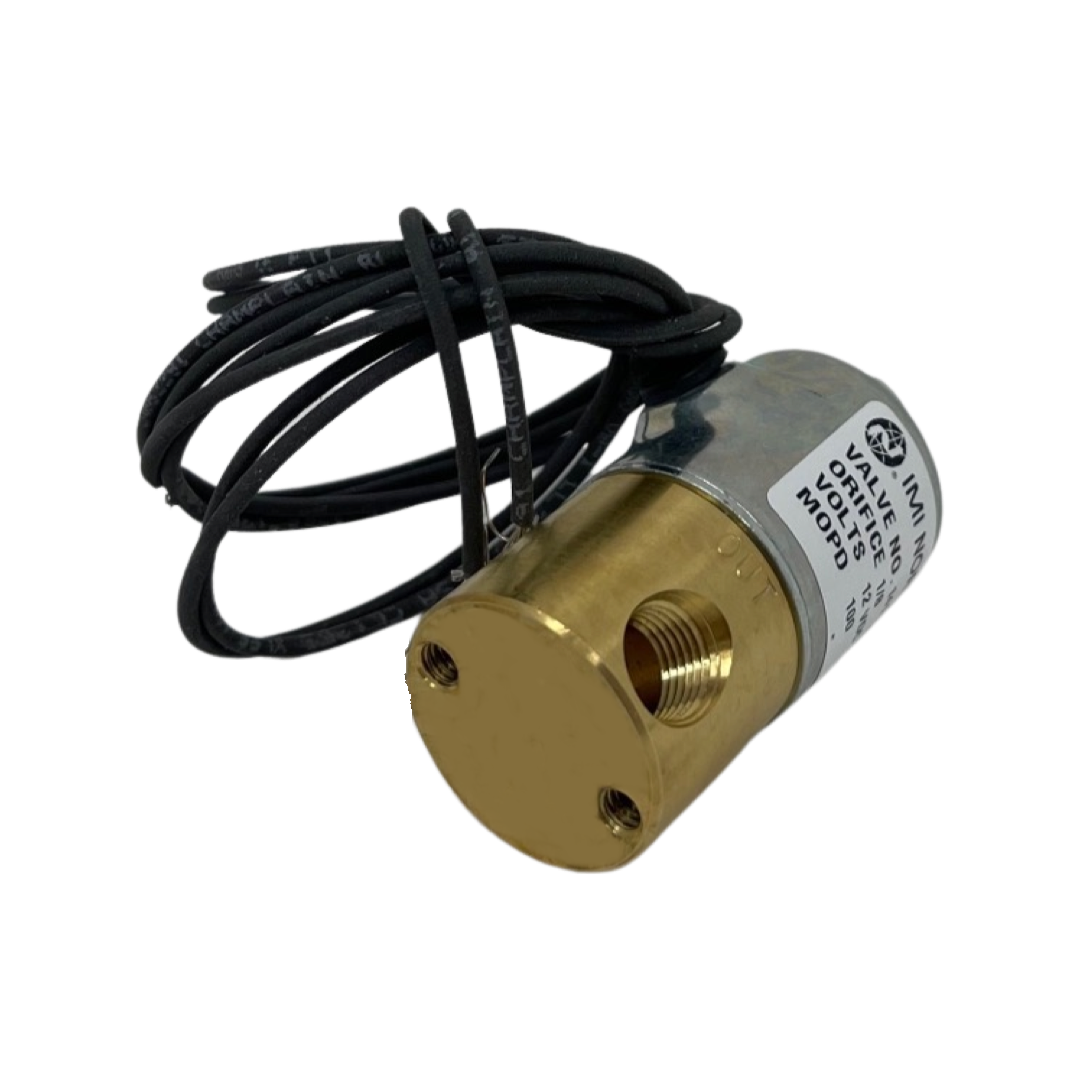 141115-12VDC : Norgren KIP Series 1 valve, 1/8 NPT ports, 2 way, NC, 12Vdc, brass body, 1/8 orifice