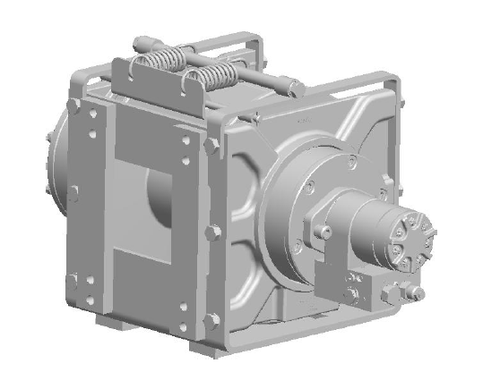 15AJAAT1L6A : DP Winch, 15,000lb Bare Drum Pull, Base with Tensioner, No Kickout, CCW, Less than 20GPM Motor, 5.5" Barrel x 7.19" Length x 12.75" Flange