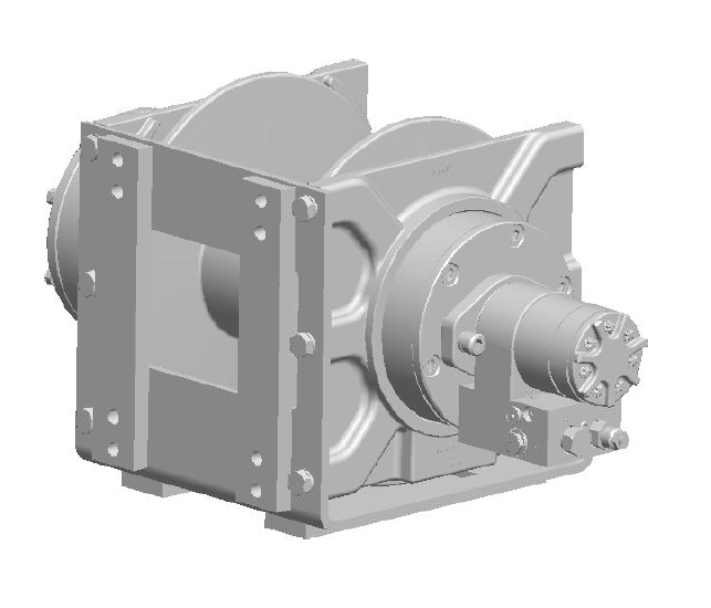 15AJAAX1L6A : DP Winch, 15,000lb Bare Drum Pull, Base only, No Kickout, CCW, Less than 20GPM Motor, 5.5" Barrel x 7.19" Length x 12.75" Flange