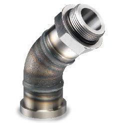 24SF-24SAE45 : AFP SAE Thread to Flange Head, Steel, 45-Degree, 1.5 (1-1/2") MaleSAE Side 1, 1.5 (1-1/2") C61 Side 2, 400psi rated