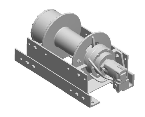 25AAX1L2F : DP Winch, 25,000lb Bare Drum Pull, 31.75" Base only, No Kickout, CCW, Less than 25GPM Motor,  6.13" Barrel x 12.12" Length x 14.69" Flange