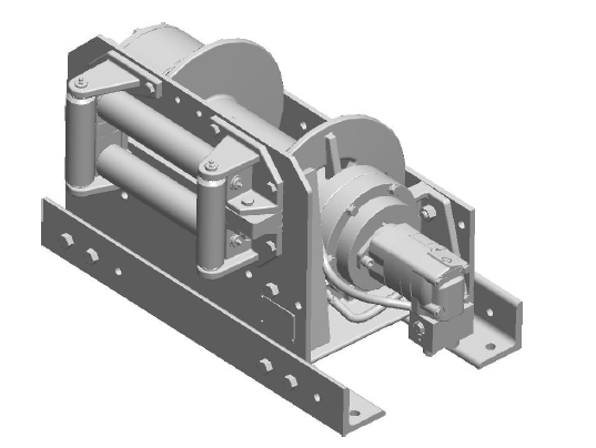30AAF5R2F : DP Winch, 30,000lb Bare Drum Pull, 31.75" Base with Fairleads, Manual Kickout/Spring Engage, CW, Less than 25GPM Motor, 6.13" Barrel x 12.12" Length x 14.69" Flange