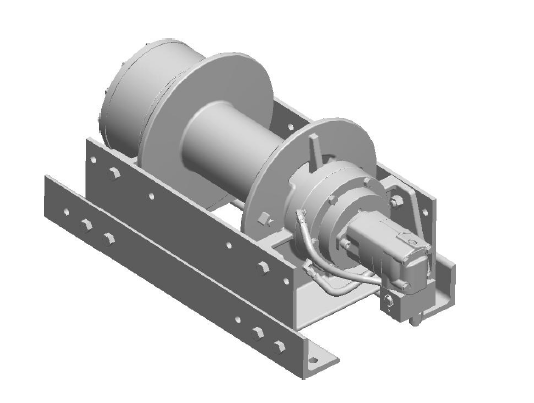 30AAX1L2F : DP Winch, 30,000lb Bare Drum Pull, 31.75" Base only, No Kickout, CCW, Less than 25GPM Motor, 6.13" Barrel x 12.12" Length x 14.69" Flange