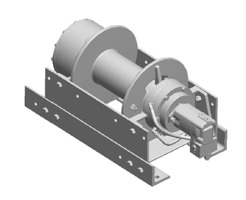 30AAX4L2F : DP Winch, 30,000lb Bare Drum Pull, 31.75" Base only, Air/Hyd Kickout, CCW, Less than 25GPM Motor,  6.13" Barrel x 12.12" Length x 14.69" Flange