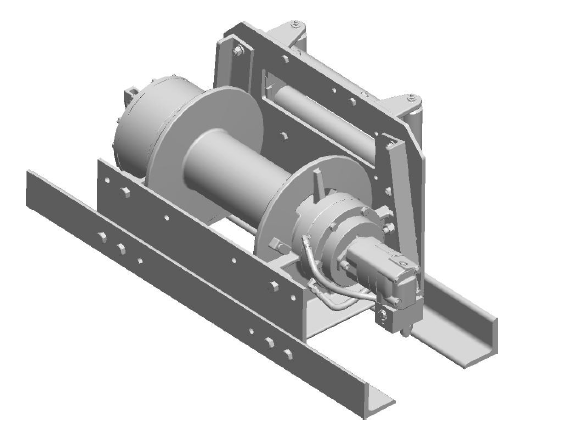 30BBF5L2F : DP Winch, 30,000lb Bare Drum Pull, 47.75" Base with Fairleads, Manual Kickout/Spring Engage, CCW, Less than 25GPM Motor,  6.13" Barrel x 14.74" Length x 14.69" Flange