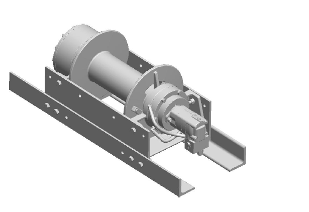 30BBX4L2F : DP Winch, 30,000lb Bare Drum Pull, 47.75" Base only, Air/Hyd Kickout, CCW, Less than 25GPM Motor, 6.13" Barrel x 14.74" Length x 14.69" Flange