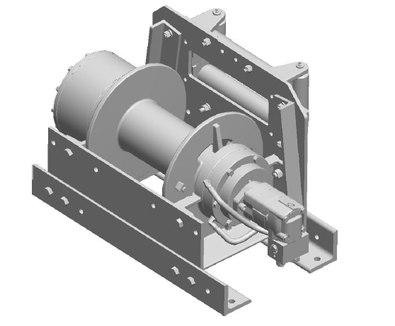 35AAF4L2F : DP Winch, 35,000lb Bare Drum Pull, 31.75" Base with Fairlead, Air/Hyd Kickout, CCW, Less than 25GPM Motor, 6.13" Barrel x 12.12" Length x 14.69" Flange