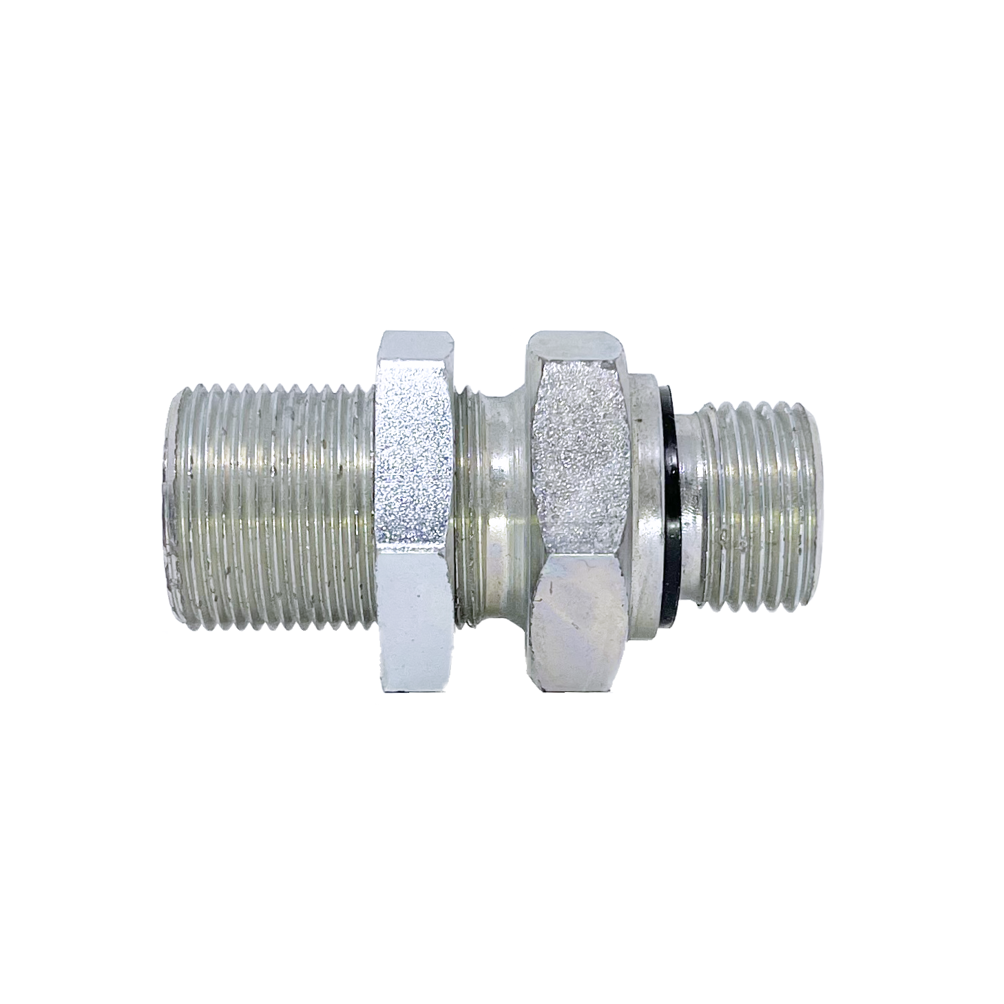 5040-L06-02ESX : Adaptall Straight Adapter, Male L06 DIN Tube x Male 0.125 (1/8") BSPP, Carbon Steel