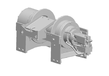 50CBT4L3B : DP Winch, 50,000lb Bare Drum Pull, Wrecker Type Custom Mount with Air Cable Hold Down, Air/Hyd Kickout, CCW, 12VDC 2-Speed, Less than 25GPM Motor, 7.5" Barrel x 14.00" Length x 16.5" Flange