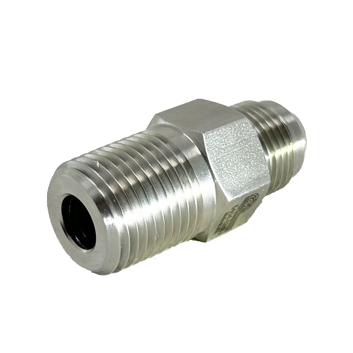 5404-4N6J : UPC 1/4" Male NPT x 3/8" Male JIC, Stainless Steel, 15,000psi