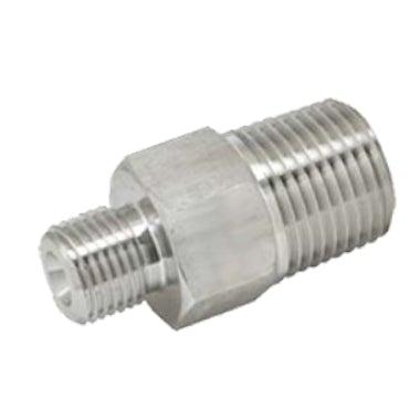 5404-8N8B : UPC 1/2" Male NPT x 1/2" Male BSP, Stainless Steel, 15,000psi