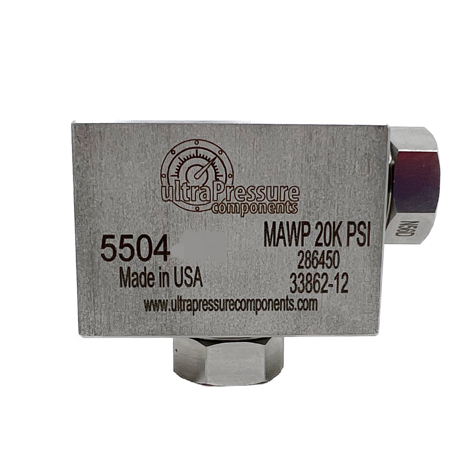 5504-16M : UPC 1" MP Female Elbow 90, Stainless Steel - 20,000psi