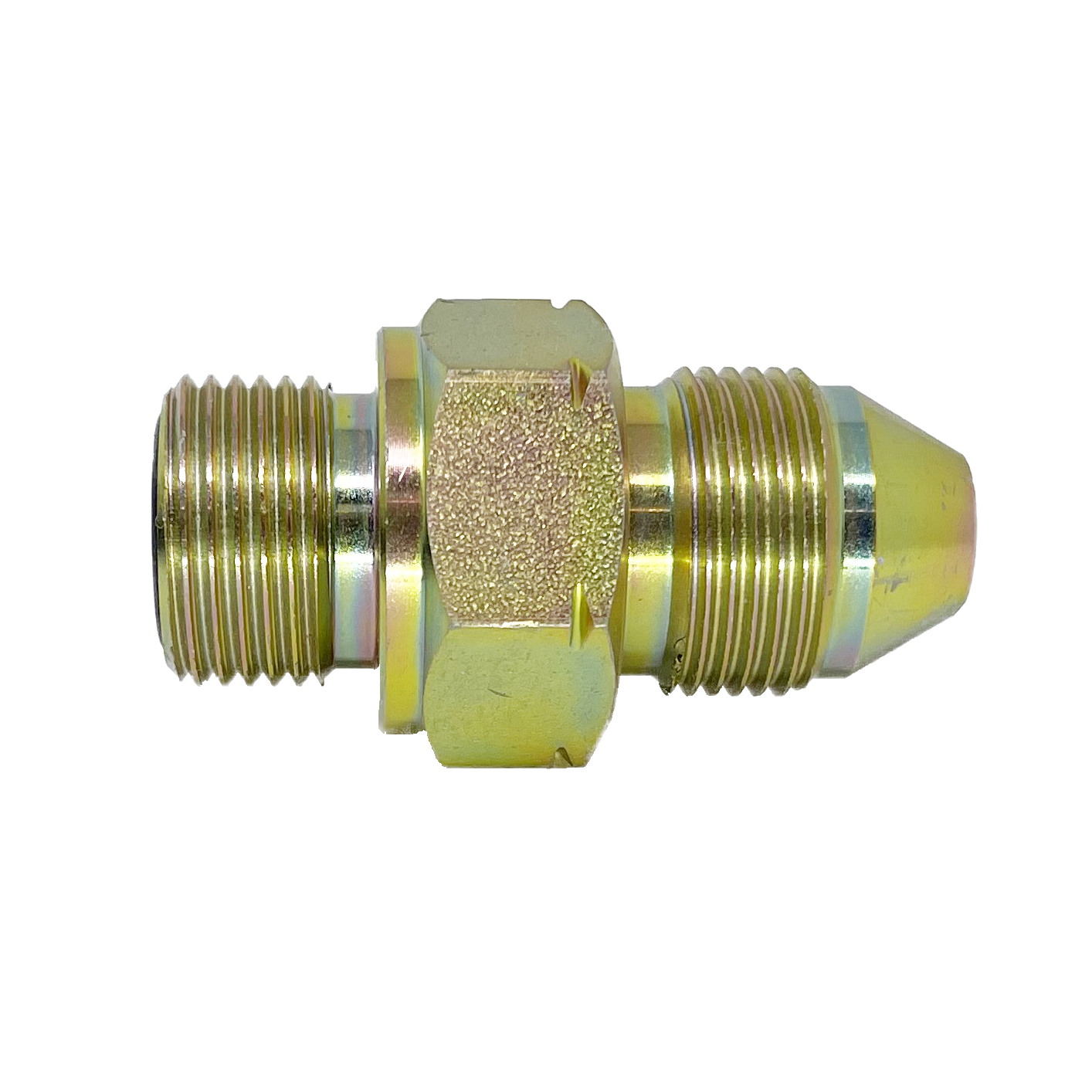 6237-08-22 : Adaptall Straight Adapter, Male 0.5 (1/2") ORFS x Male 22MM Komatsu, Carbon Steel