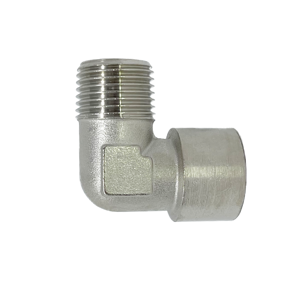 8060-02-02 : Adaptall 90-Degree Adapter, Male 0.125 (1/8") BSPT x Female 0.125 (1/8") BSPP, BRASS