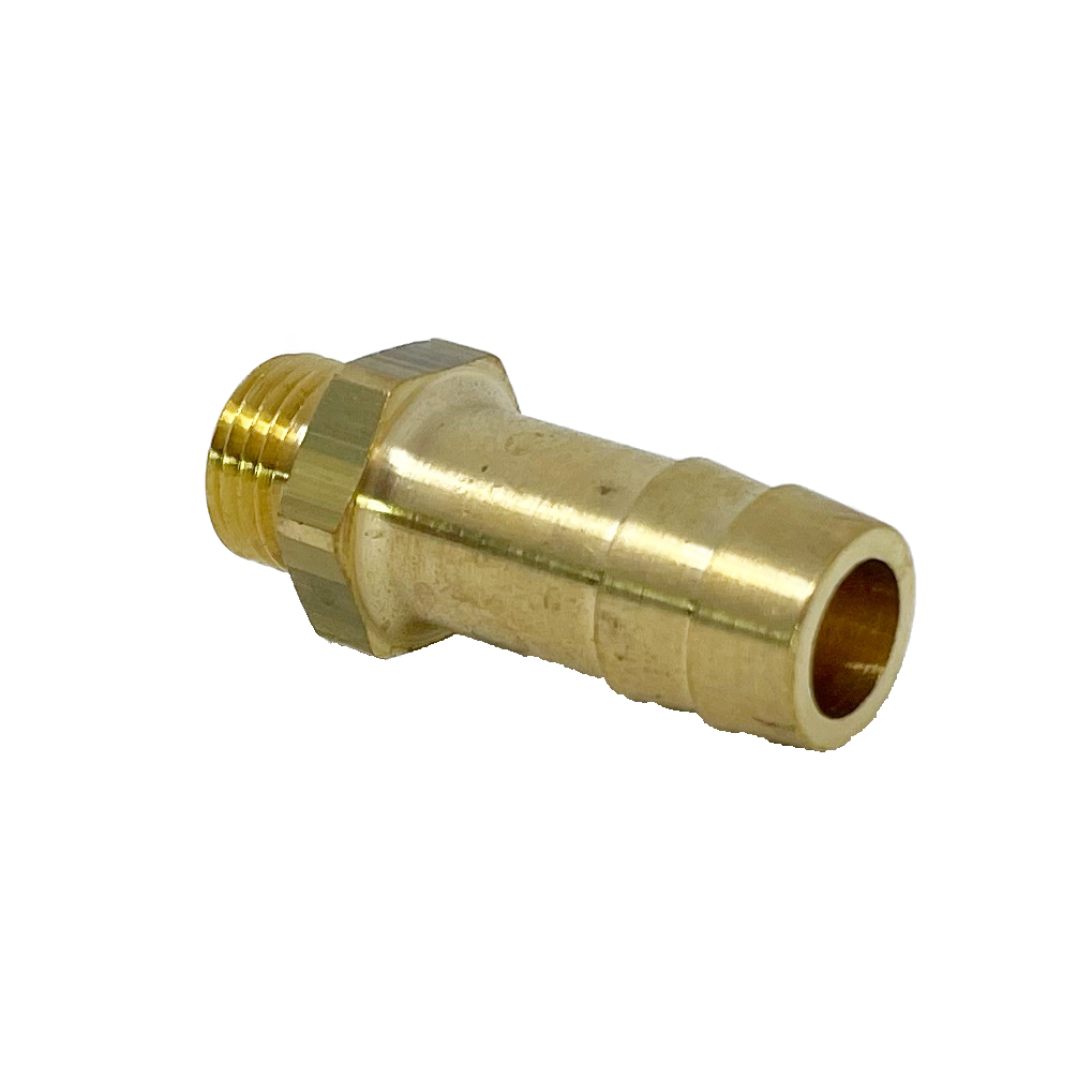8920-04-08 : BRASS Male BSPP X Hose Barb, 0.25 (1/4"), Brass