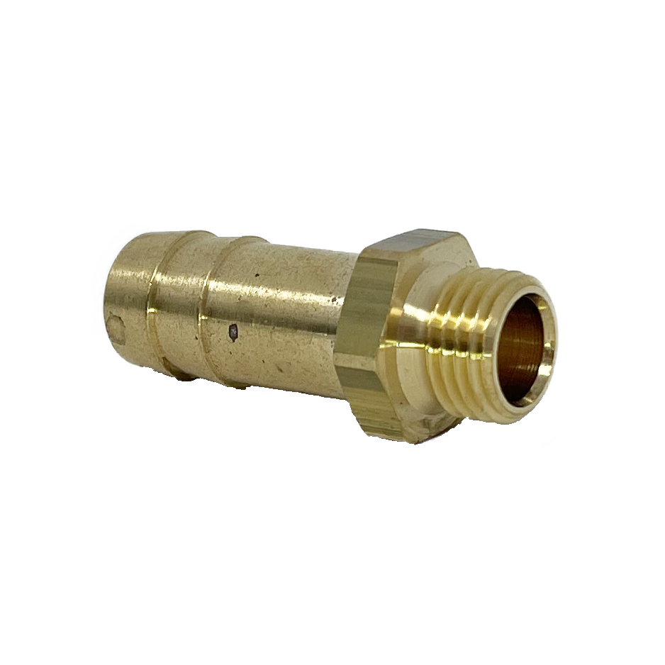 8920-04-06 : BRASS Male BSPP X Hose Barb, 0.25 (1/4"), Brass