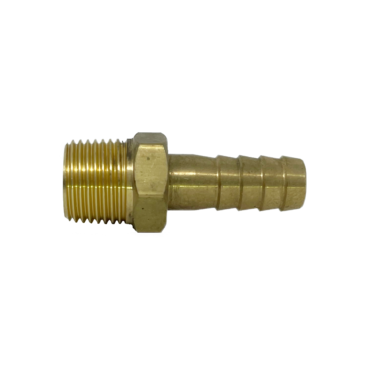 8920T-06-08 : BRASS Male BSPT X Hose Barb, 0.375 (3/8"), Brass