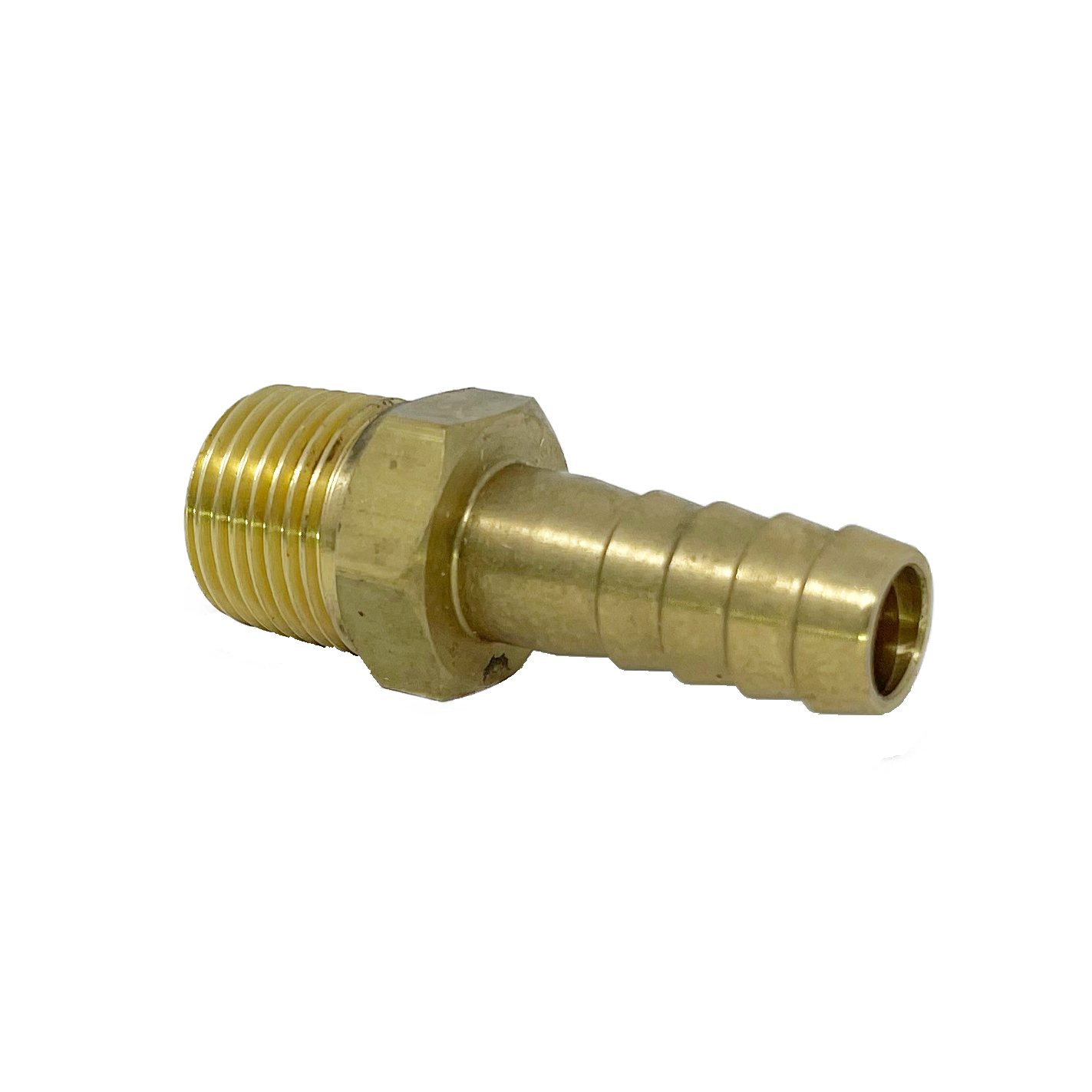 8920T-06-06 : BRASS Male BSPT X Hose Barb, 0.375 (3/8"), Brass