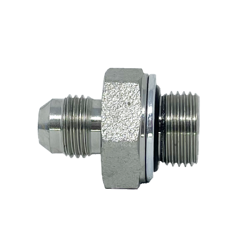 SS9002-06-04 : Adaptall Straight Stainless Steel Adapter, 9/16-18 (-06) Male JIC x 1/4-19 (-04) Male BSPP Port Only