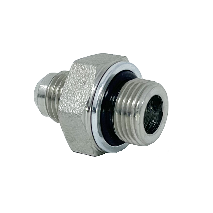 SS9002-12-16 : Adaptall Straight Stainless Steel Adapter, 1-1/16-12 (-12) Male JIC x 1-11 (-16) Male BSPP Port Only