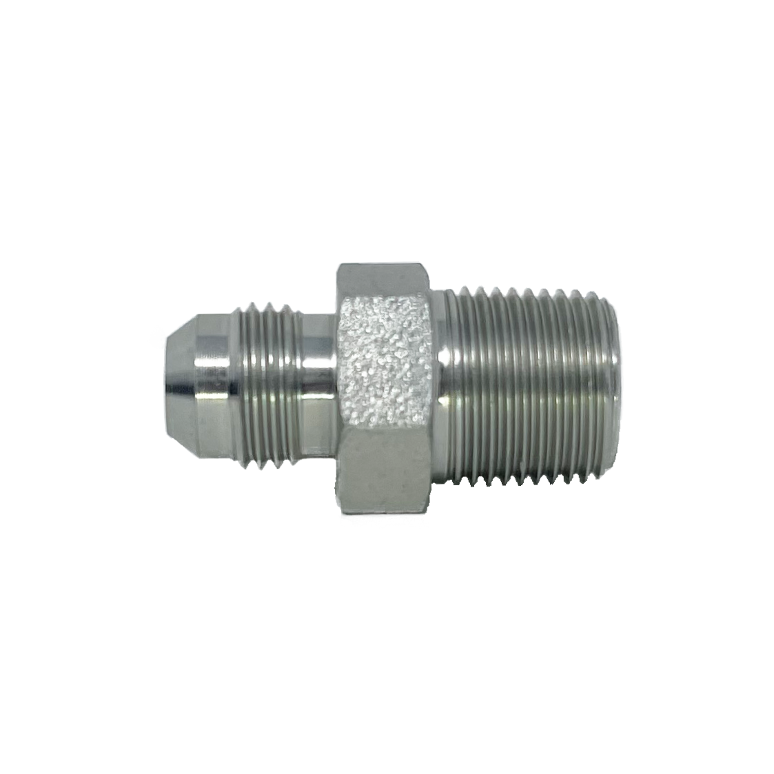 9011-04-02 : Adaptall Straight Steel Adapter, 7/16-20 (-04) Male JIC x 1/8-28 (-02) Male BSPT