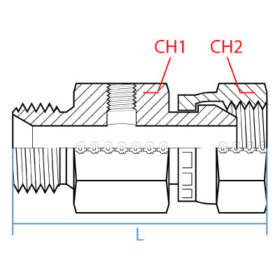 9015TP-04-04-02 : Adaptall BSPP Test PORT X 1/8" BSPP, Carbon Steel