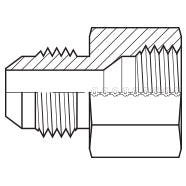 9020C-24-20 : Adaptall Straight Adapter, Male 1.5 (1-1/2") JIC x Female 1.25 (1-1/4") JIC, Carbon Steel