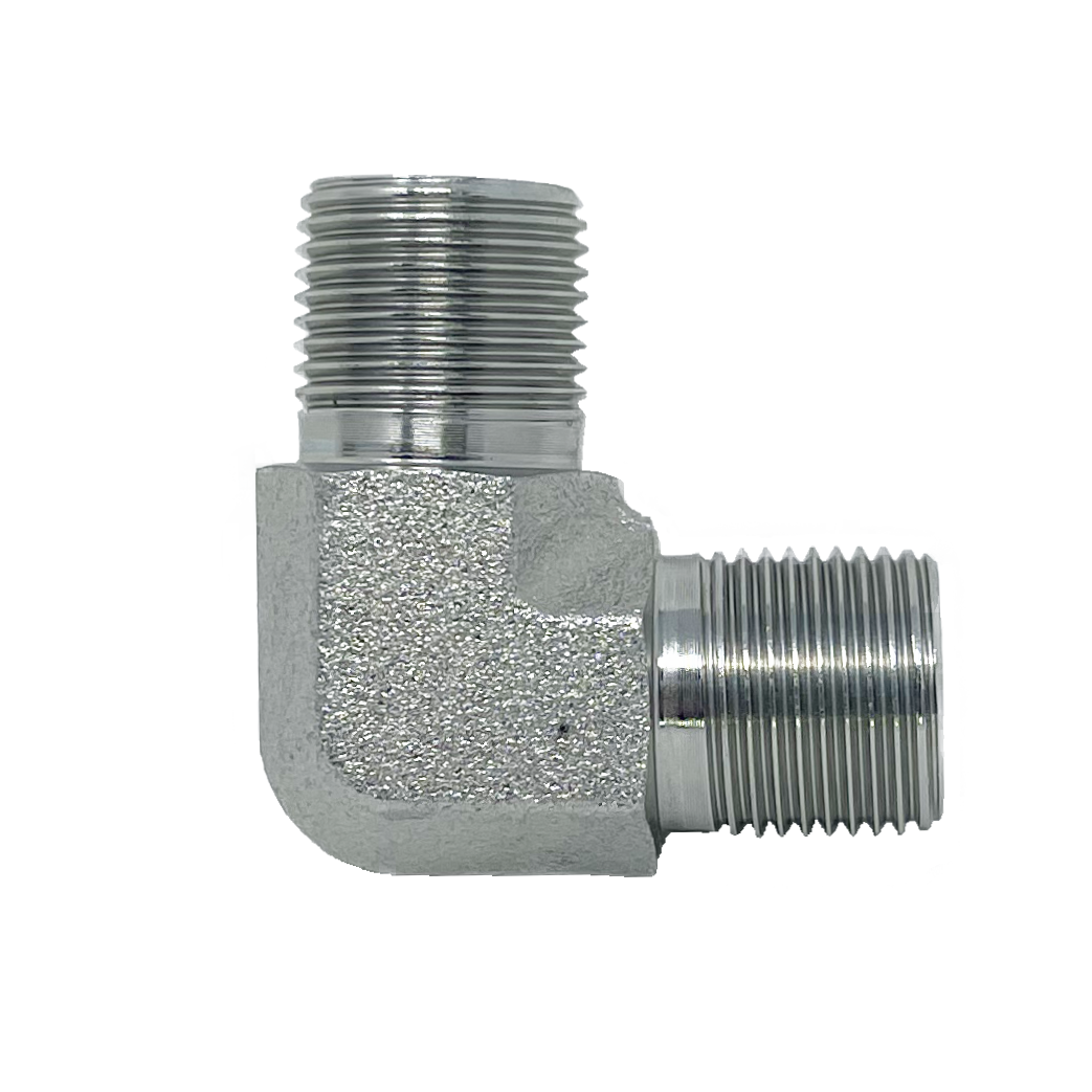 9055-16-12 : Adaptall 90-Degree Adapter, Male 1" BSPP x Male 0.75 (3/4") BSPP, Carbon Steel