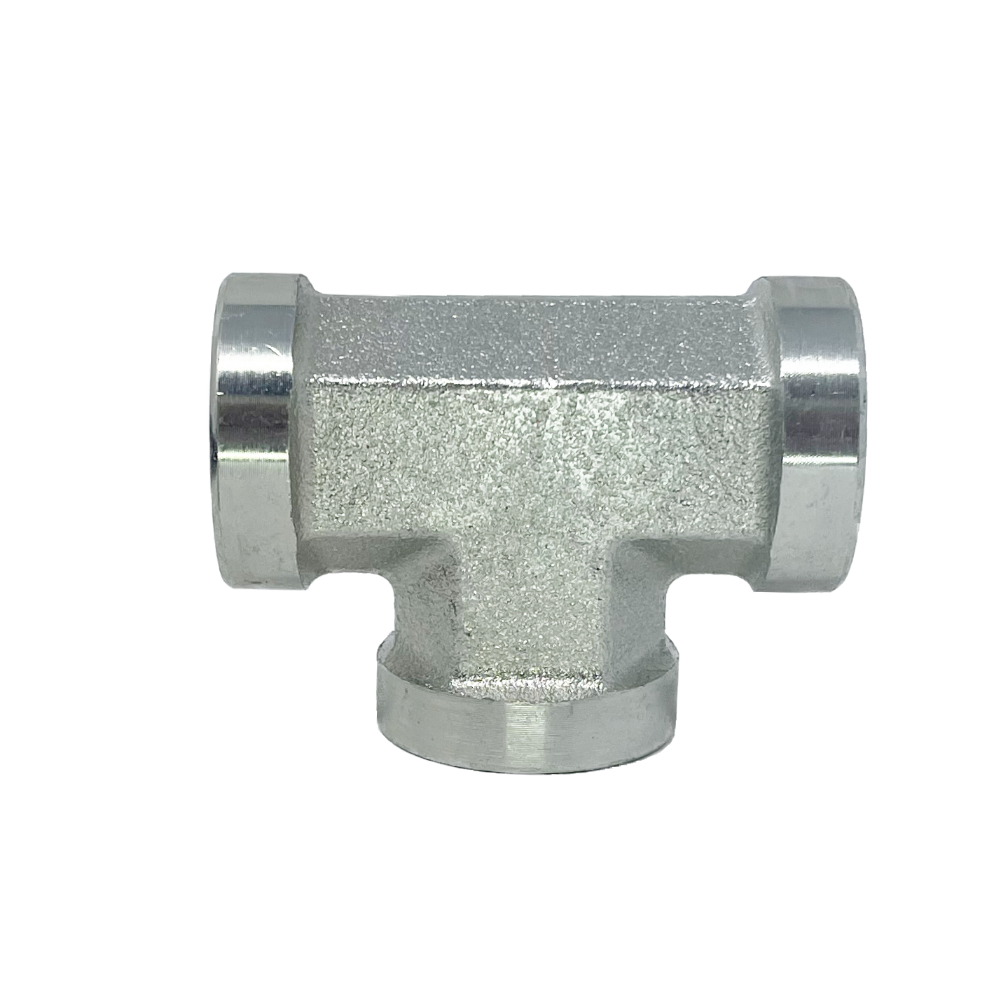 9086-12-12-12 : Adaptall Tee Adapter, Female 0.75 (3/4") BSPP x Female 0.75 (3/4") BSPP x Female 0.75 (3/4") BSPP, Carbon Steel, BRASS = 8085-08-08-10
