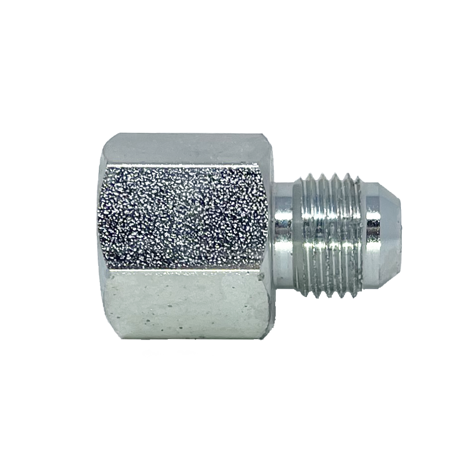 9229-06-16 : Adaptall Straight Adapter, Male 0.375 (3/8") JIC x Female 16MM NISSAN, Carbon Steel