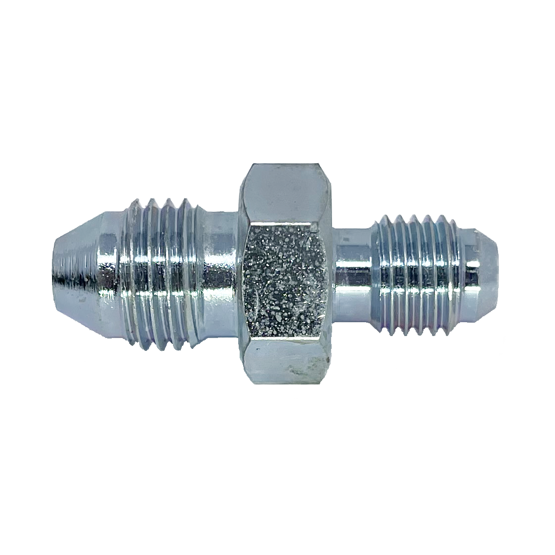 9237-04-14 : Adaptall Straight Adapter, Male 0.25 (1/4") JIC x Male 14MM Komatsu, Carbon Steel
