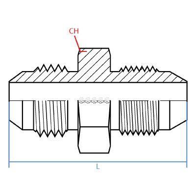 9237-04-14 : Adaptall Straight Adapter, Male 0.25 (1/4") JIC x Male 14MM Komatsu, Carbon Steel