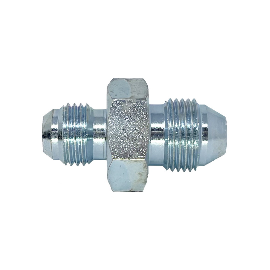 9337-08-08 : Adaptall Straight Adapter, Male 0.5 (1/2") JIC x Male 0.5 (1/2") JIS, Carbon Steel
