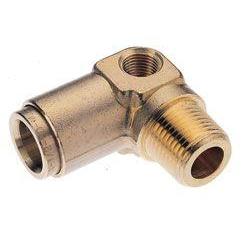 95456504M : Norgren DOT 90-Degree Fixed Tee, 3/8 tube O/D, 1/8 NPT thread, 1/4 NPT port **Call For Price**